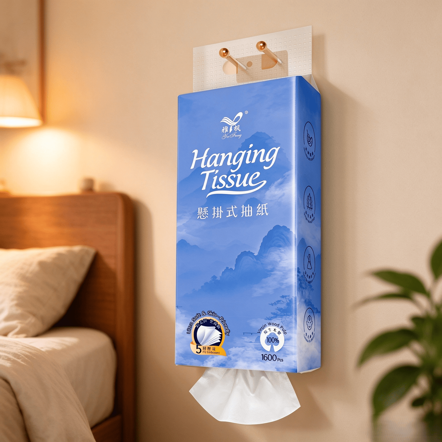 Hanging 5-Ply Tissue مناديل معلقة مكونة من 5 طبقات