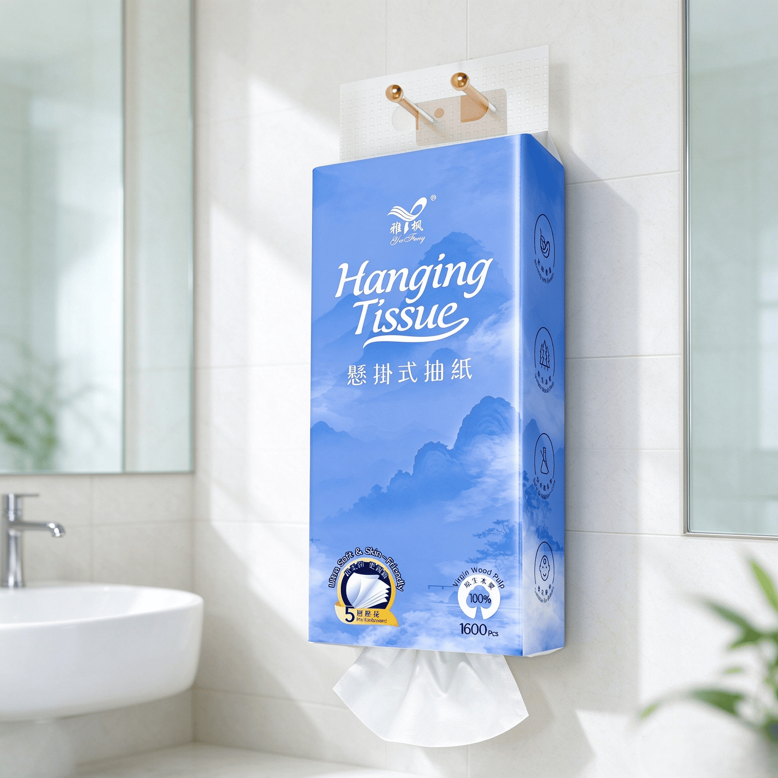 hanging tissue paper معلقة مناديل ورقية